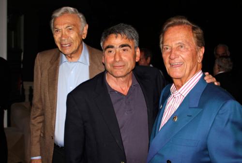 Actor Ed Ames with Jacob Siegel and Pat Boone